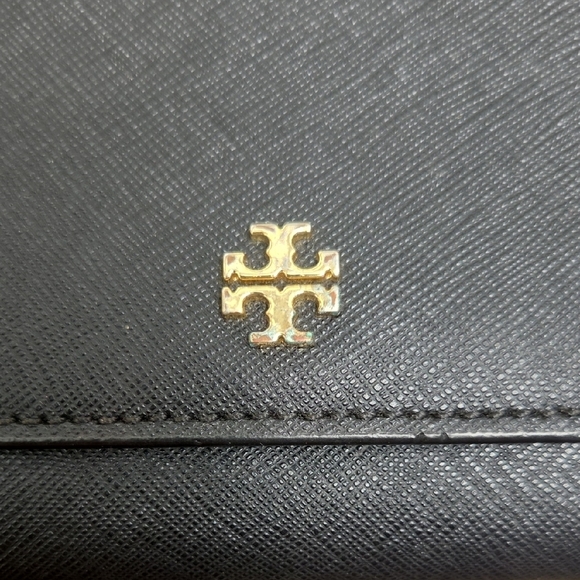 Tory Burch Black and Gold Crossbody Bag with Chain Details Card Slots!!! Chic. - Picture 14 of 14